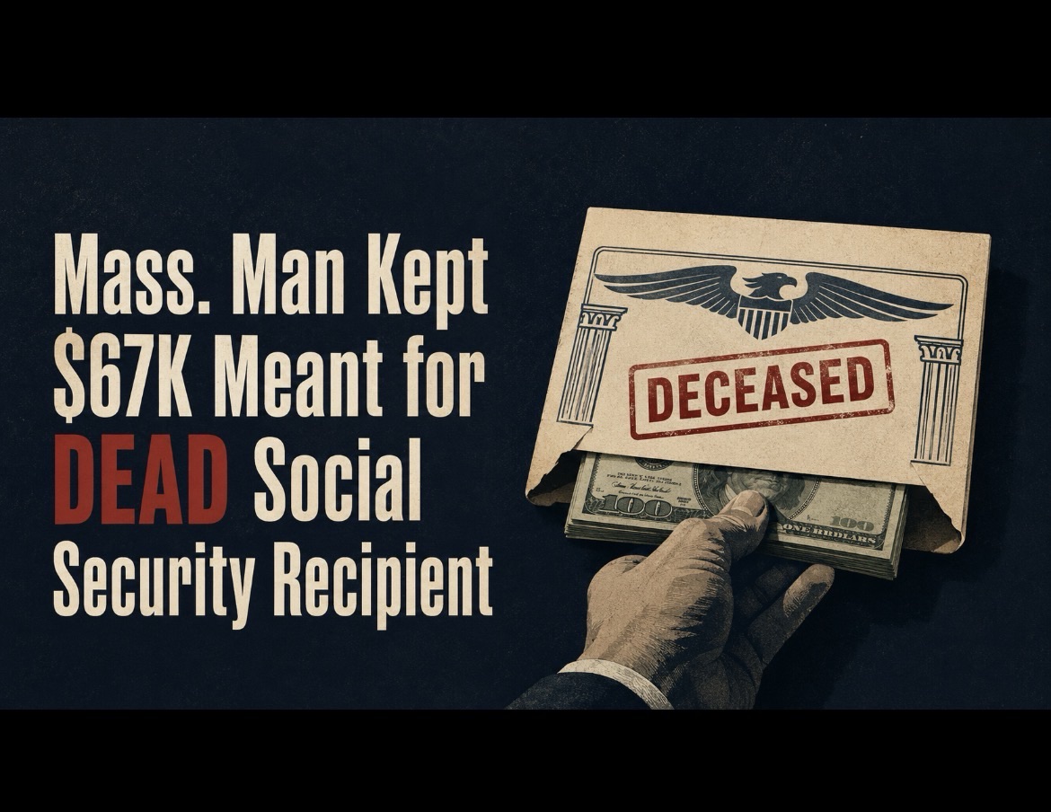 Mass. Man Kept $67K Meant for DEAD Social Security Recipient